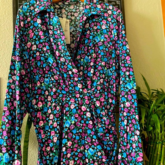 Zara Short Satin Effect Dress - Picture 6 of 6